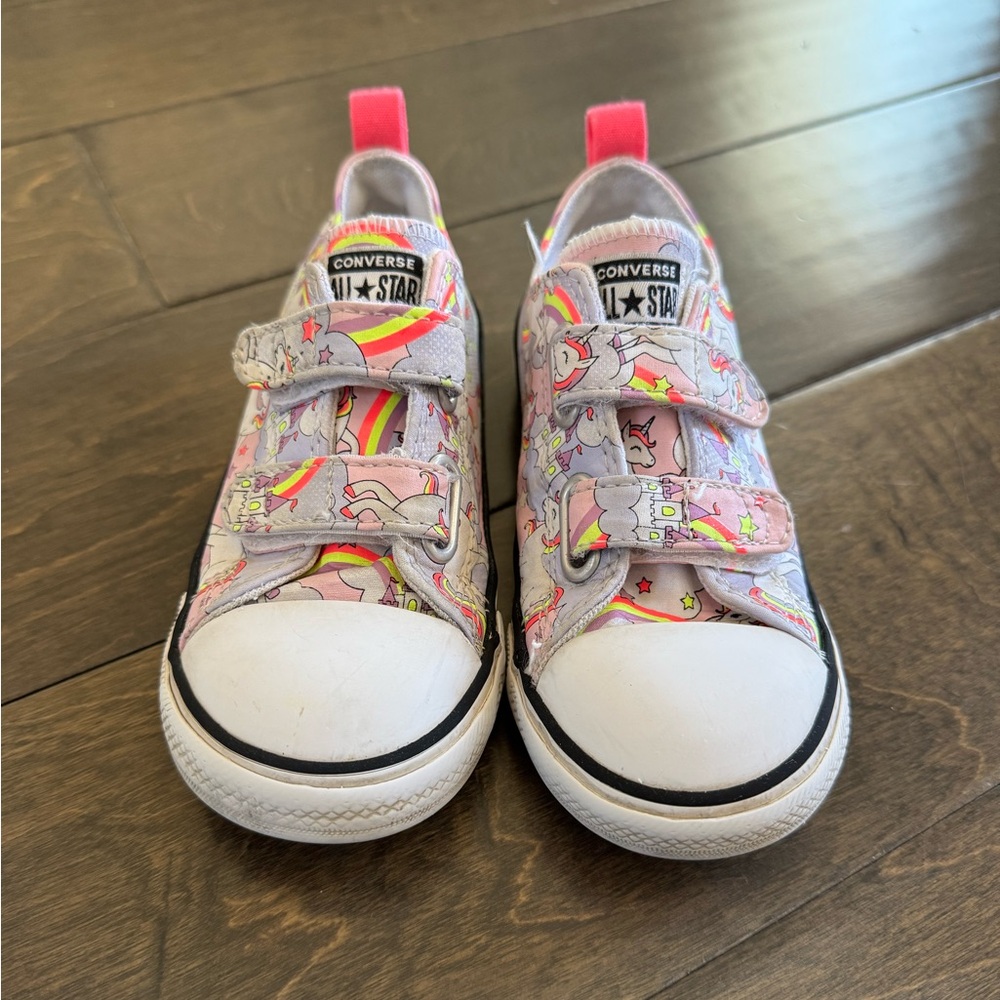 Converse Kids' Pink and White Patterned Sneakers